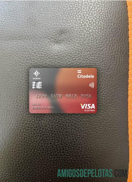 Estônia Citadele Filiale AS Bank Visa Electron Card Photolook Front exemplo real